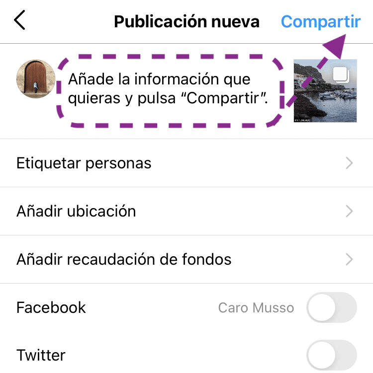 Paso 10 subir Pano a Instagram