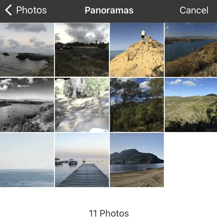 Captura de pantalla de panorámicas