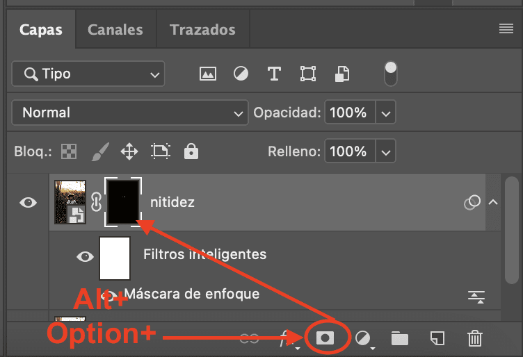 Crear máscara de capa negativa en Photoshop