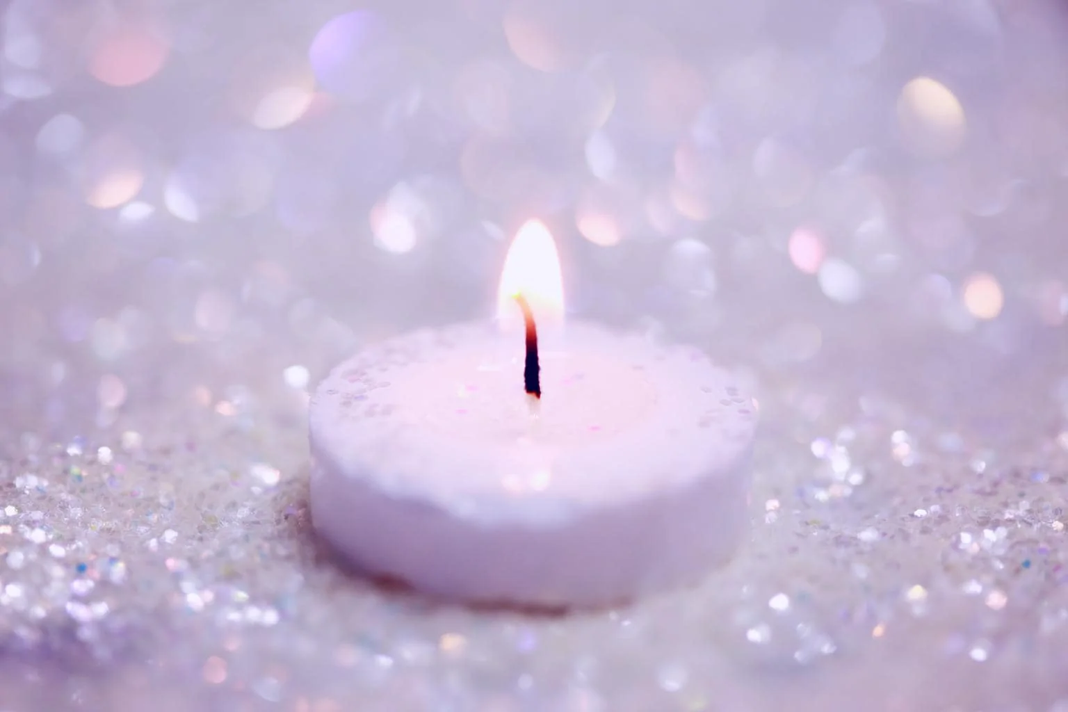 glitter candle