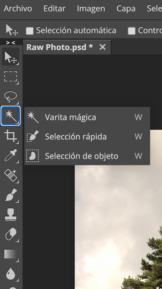 options within Photo Pea tools