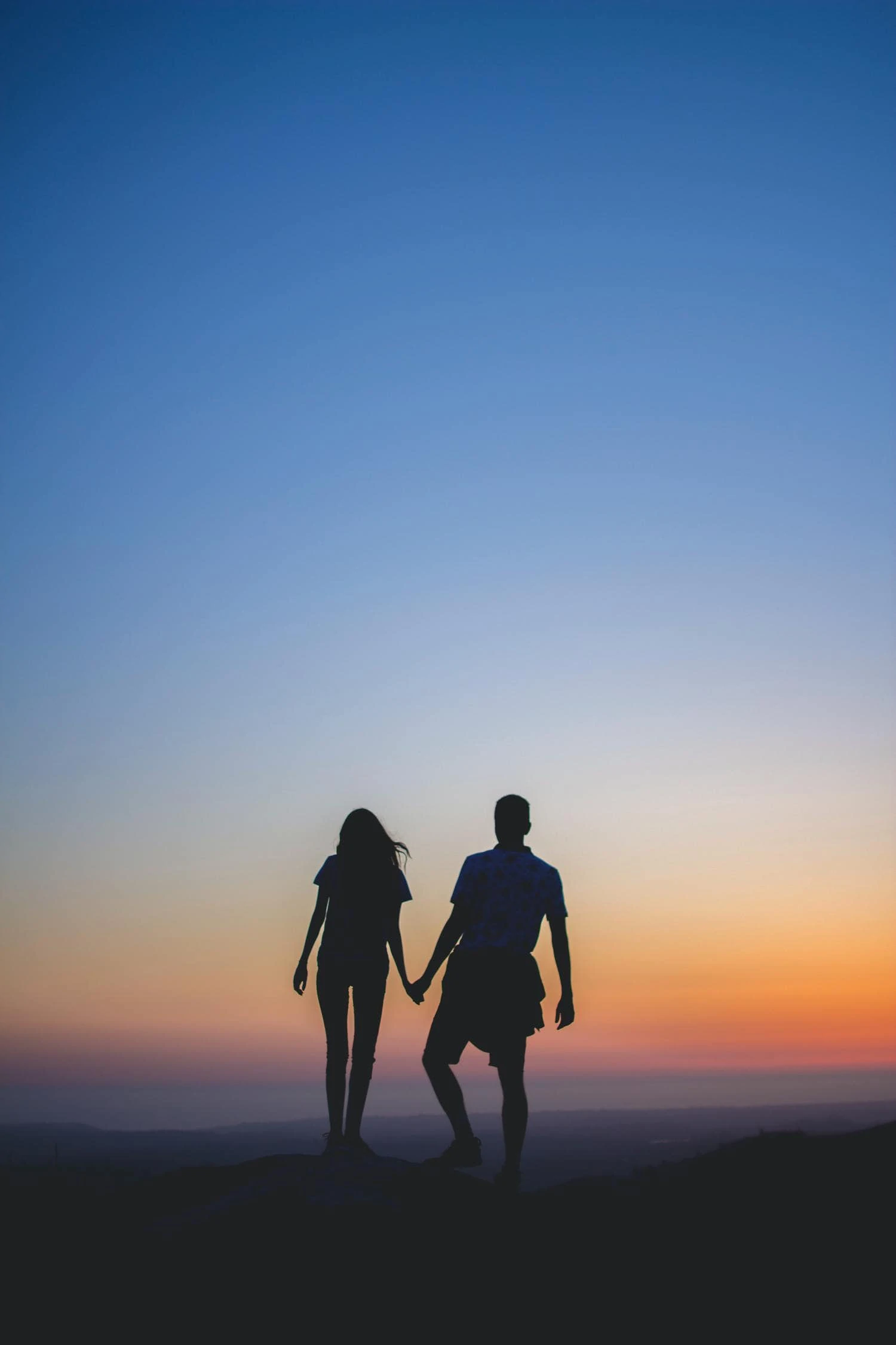 backlit couple