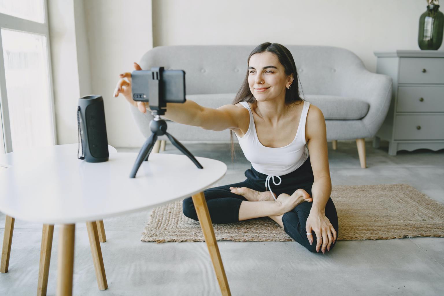 Soporte inalámbrico para trípode/palo Selfie para teléfono móvil con luz