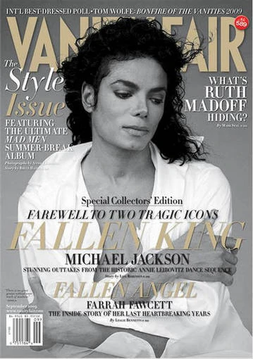 portada de Vanity Fair con Michael Jackson fotografiado por Leibovitz