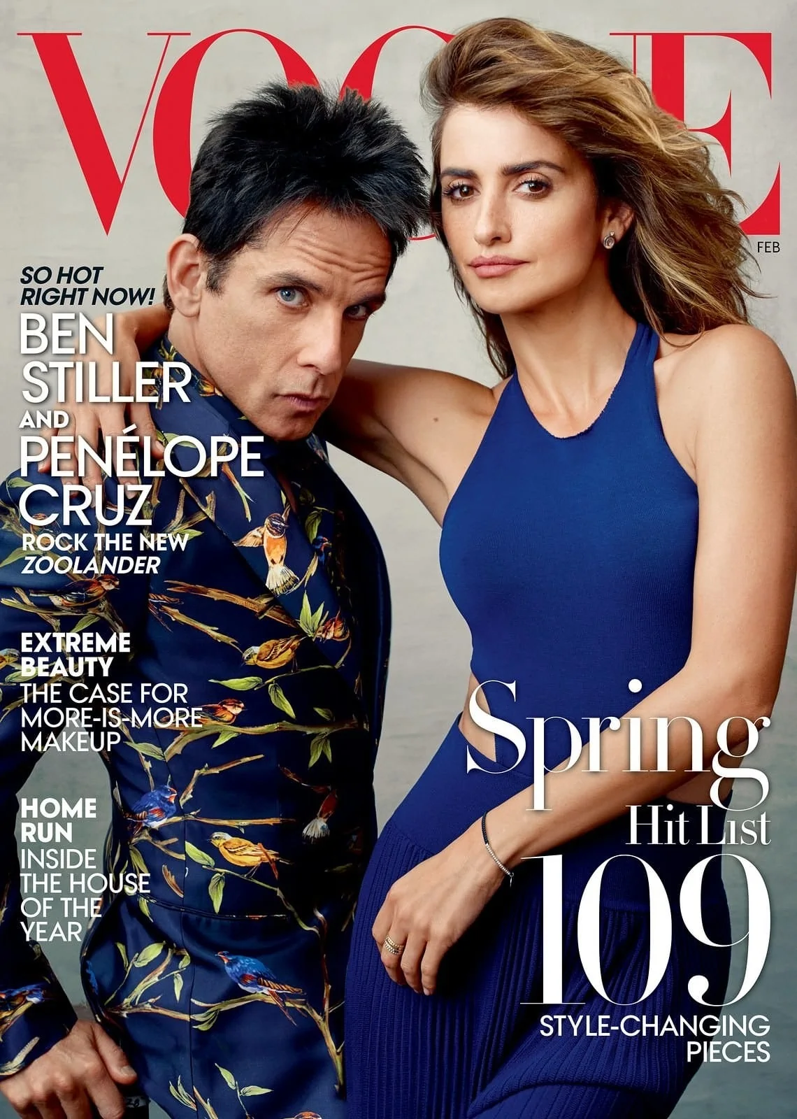 Ben Stiller y Penélope Cruz en portada de Vogue por Annie Leibovitz