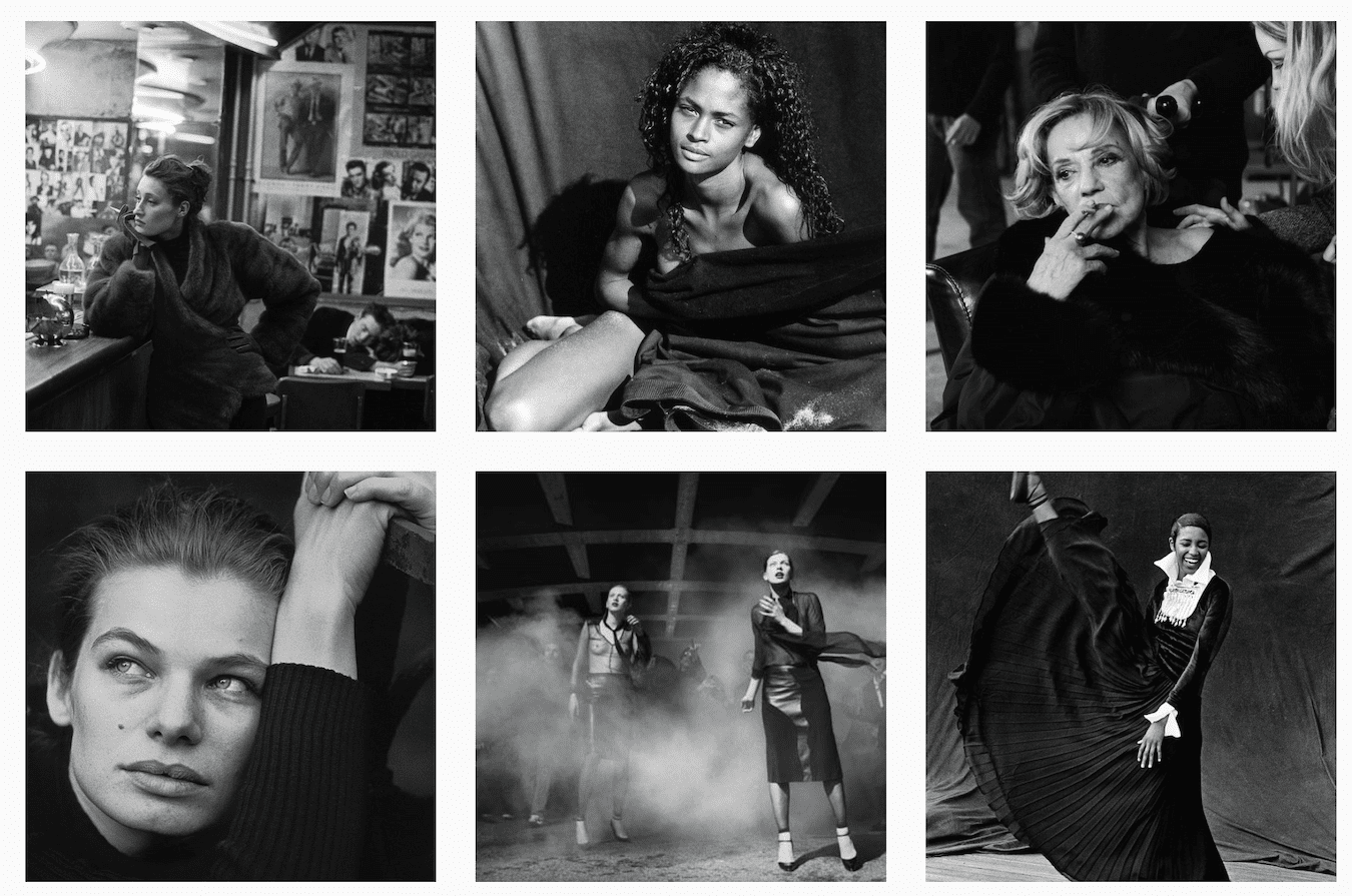 screenshot from Peter Lindbergh's Instagram gallery