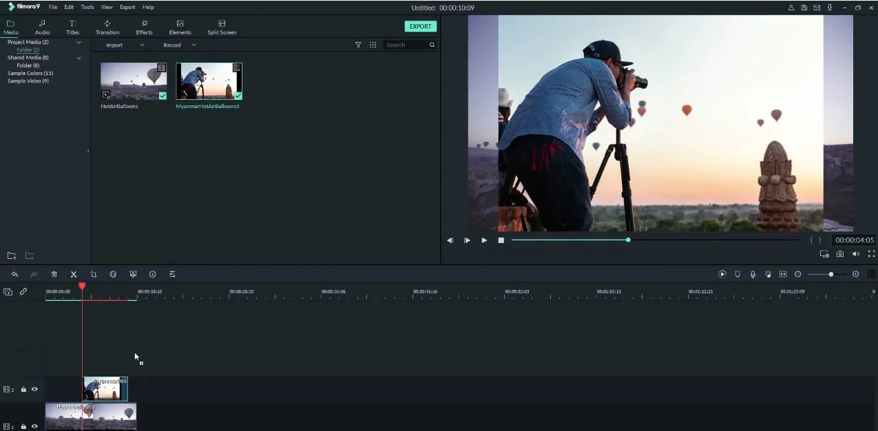 filmora editor video photos and music