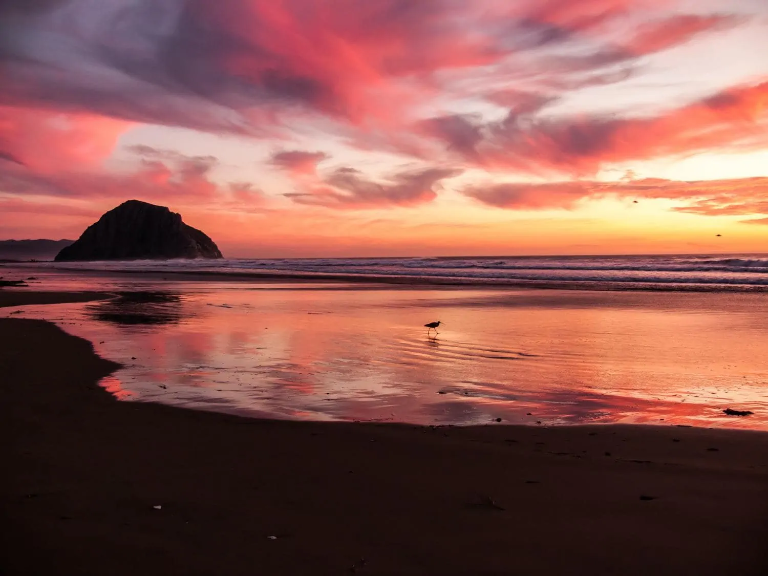 playa reflejo hora dorada