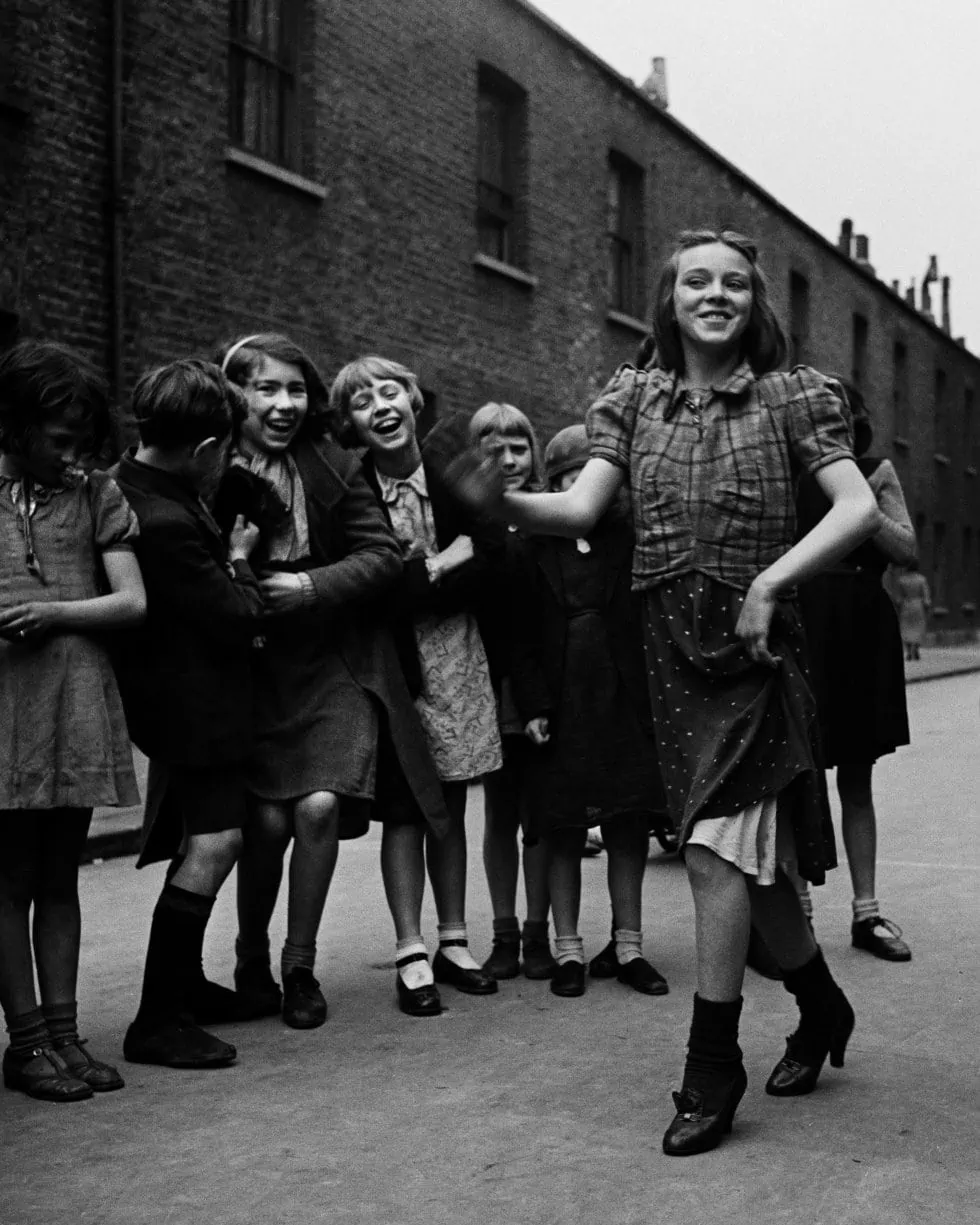 Girls playing in the street