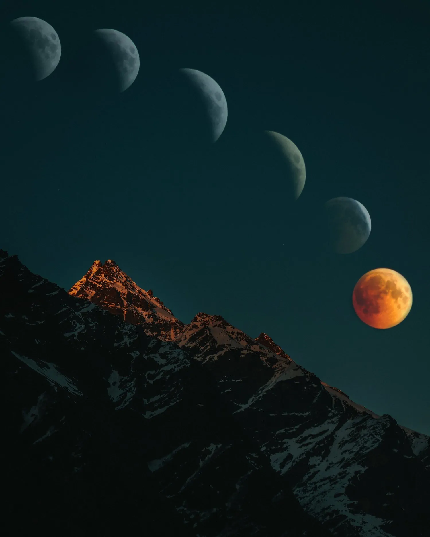 Photograph of a lunar eclipse