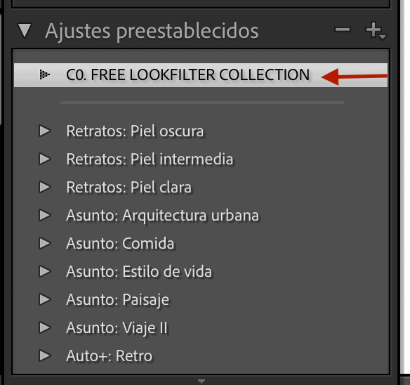 tipos presets