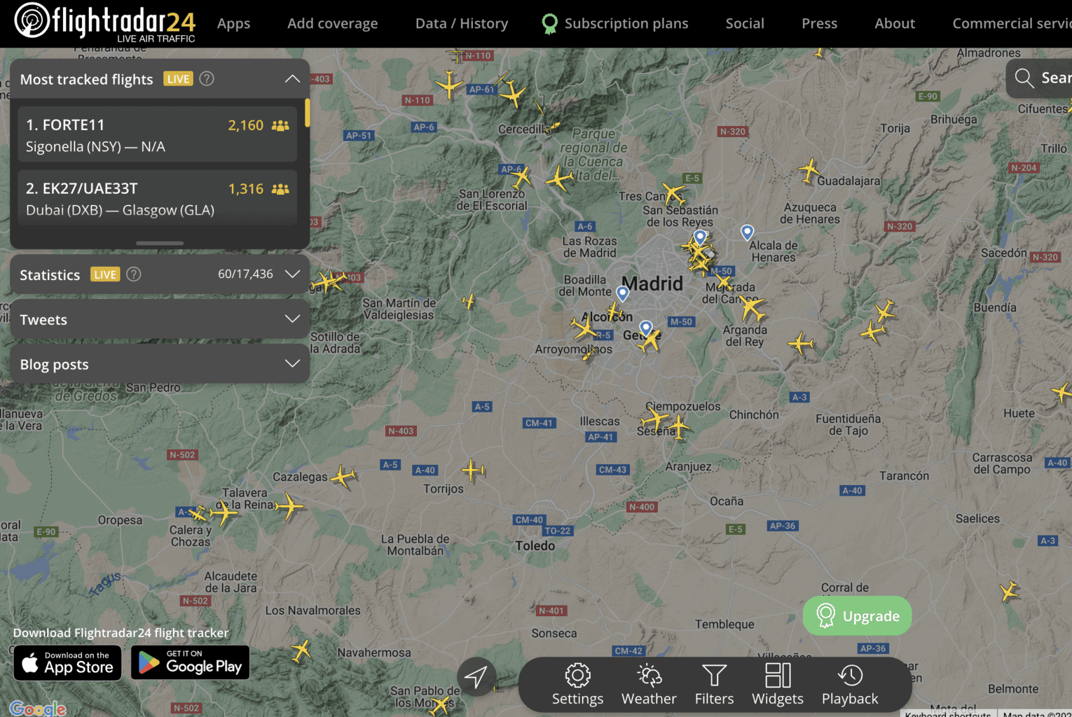 flightradar herramienta para localizar aviones