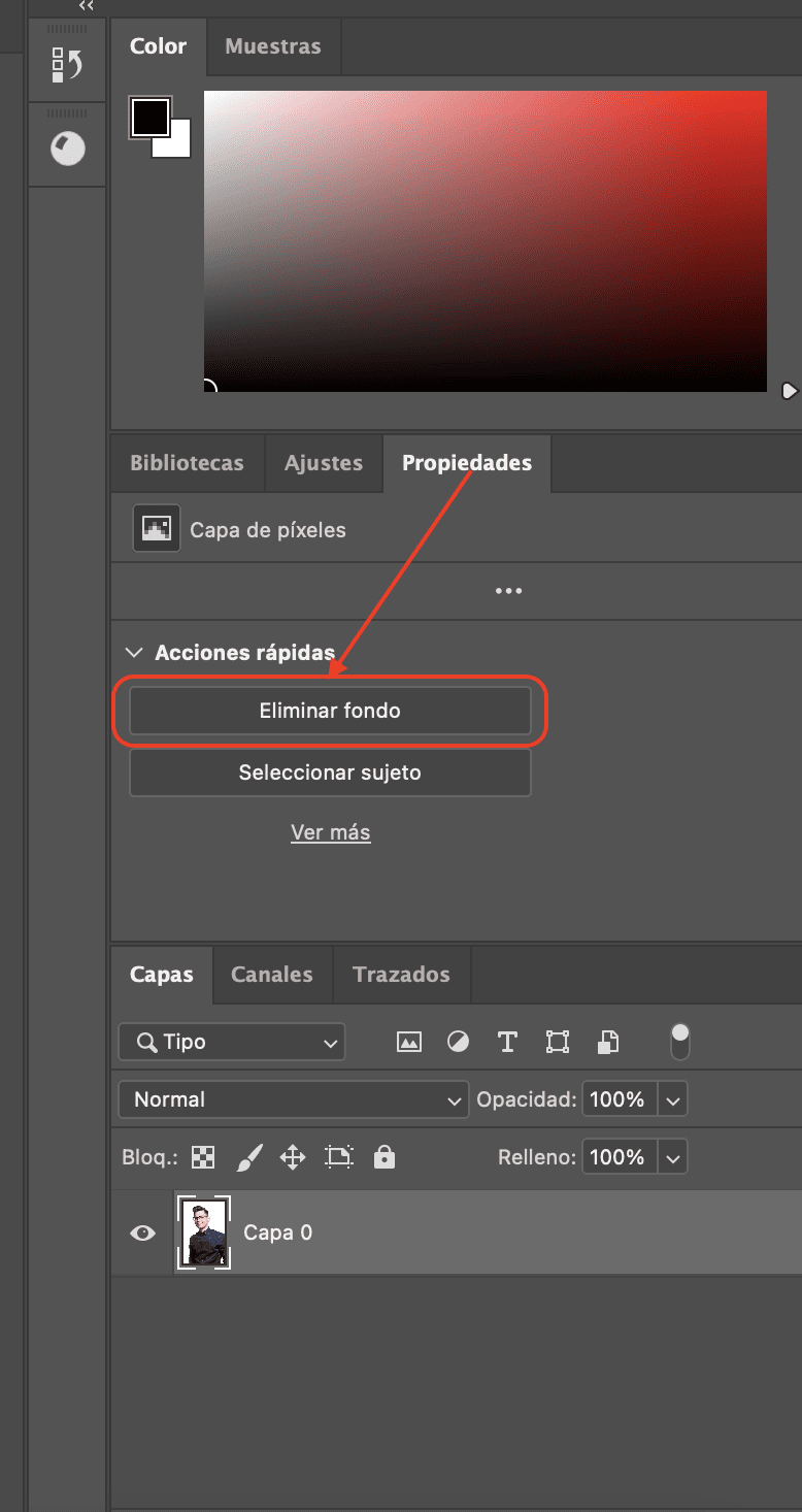 cómo cambiar fondo en Photoshop