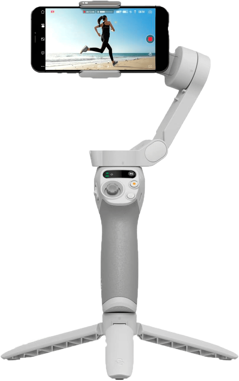 palo selfie con estabilizador o gimbal móvil