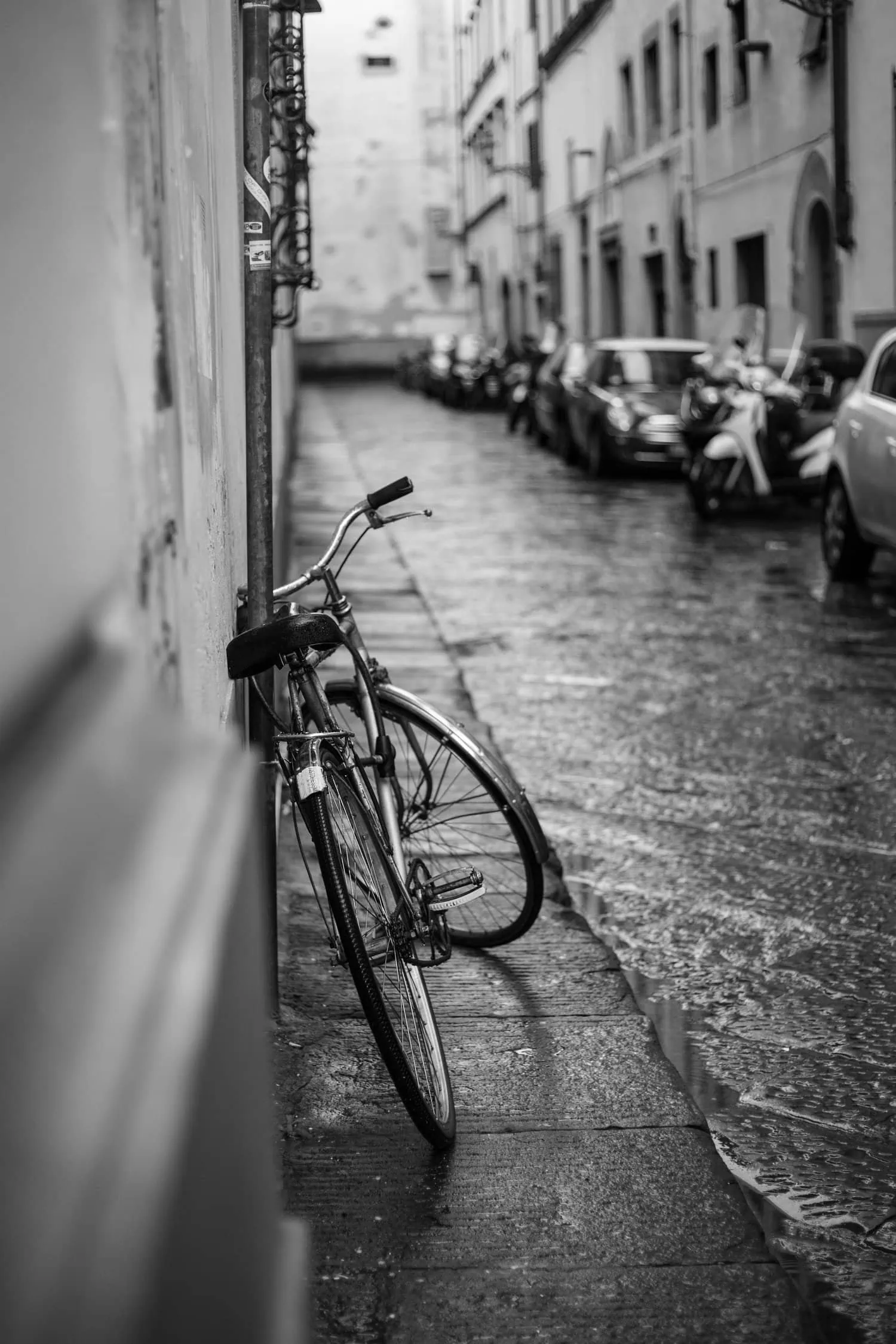 fotografiar bicicletas en blanco y negro