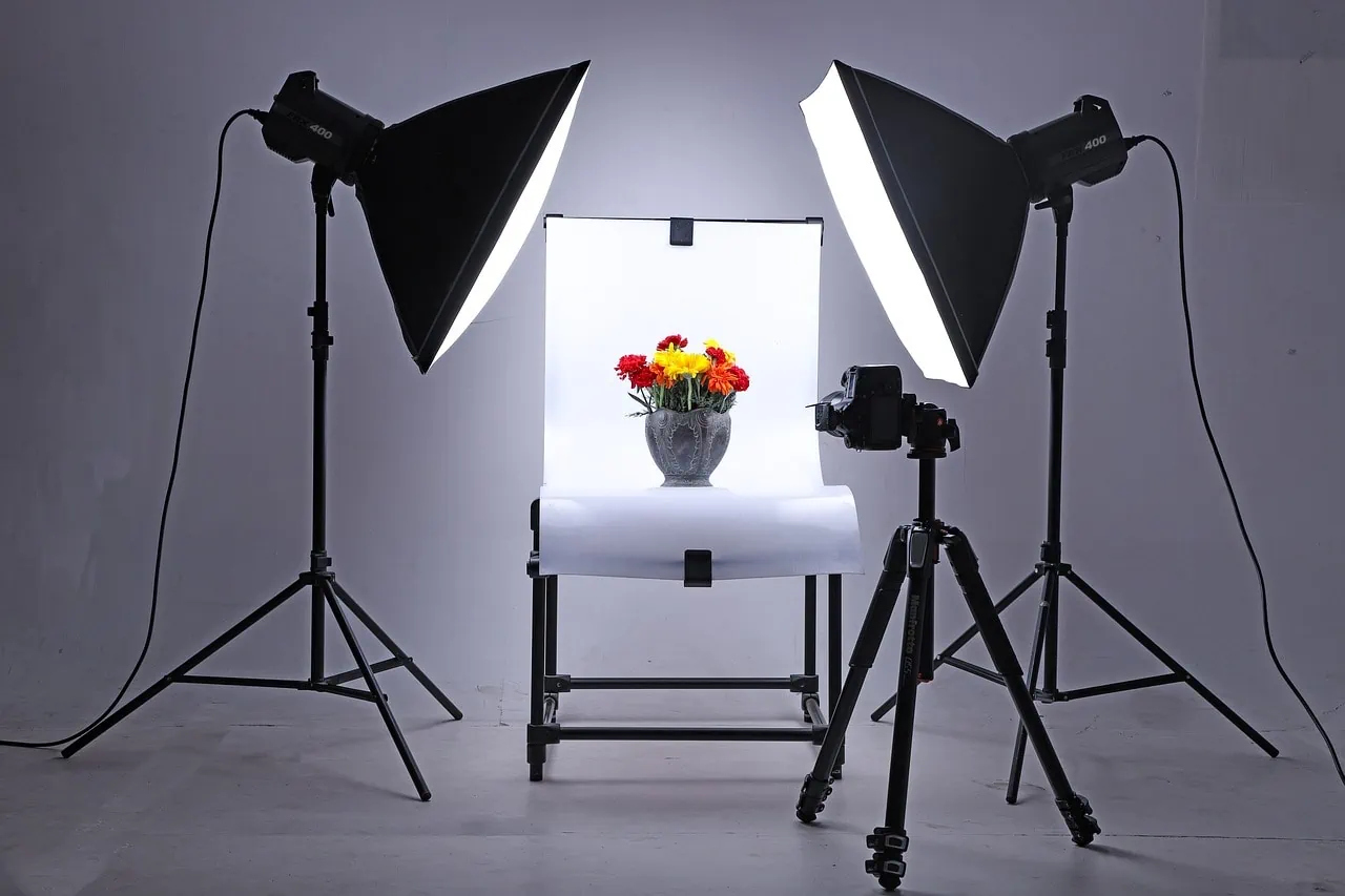 set de fotografía de producto fondo blanco