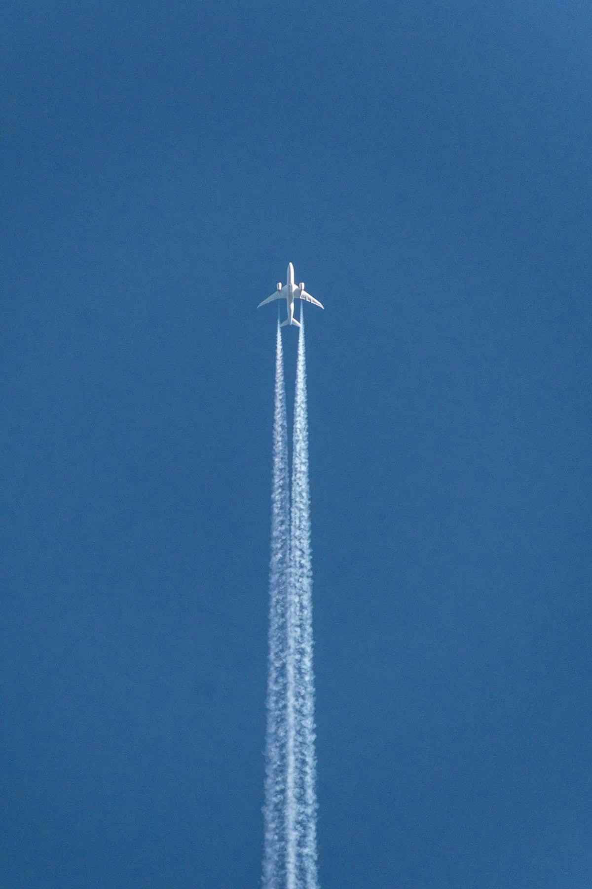 avión volando en fondo azul