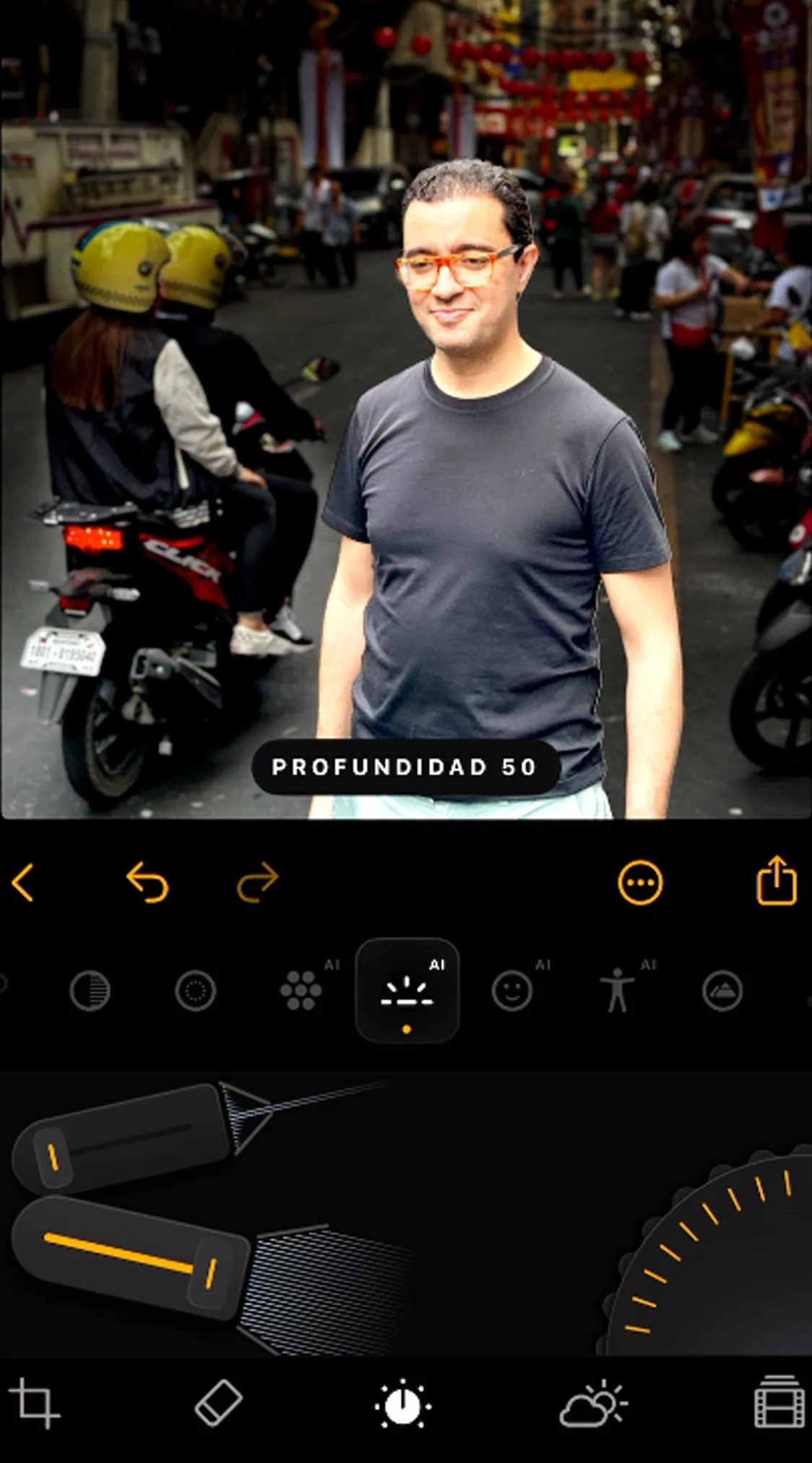 Ajustes Luminar inteligencia artificial luces fondo profundidad