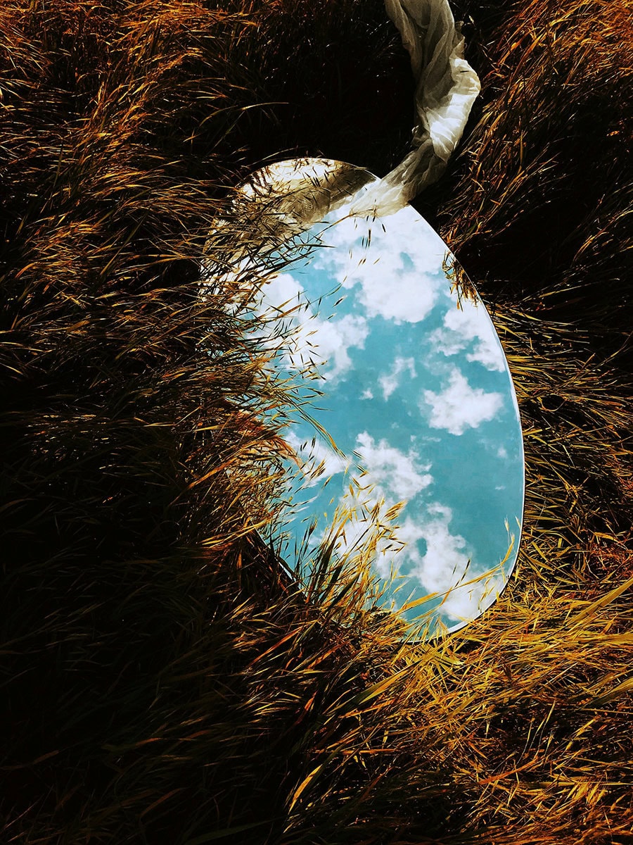 fotografía artística con espejos en la naturaleza