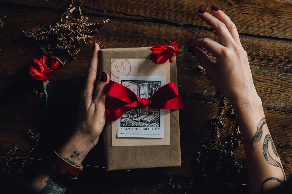 foto cenital de fotografía de navidad creativa