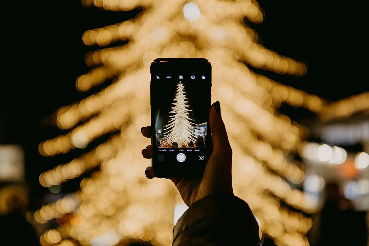 luces navideñas en exterior