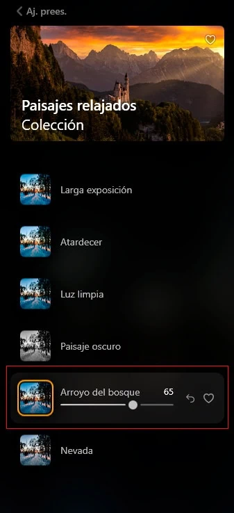 Edición de fotos con Presets con IA Luminar