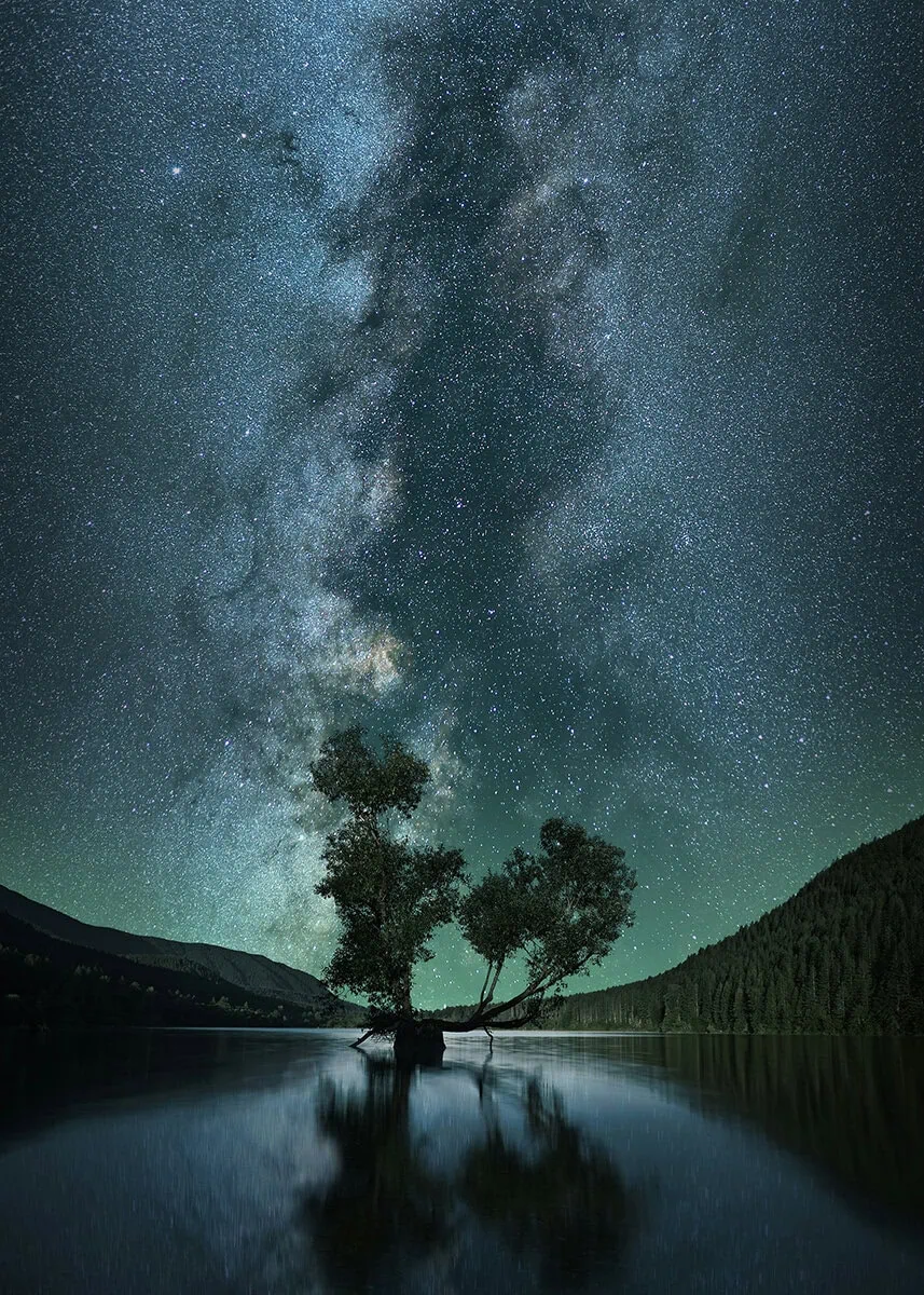 larga exposición manual nocturna fotografía de paisaje 