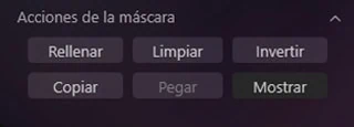 acciones de máscara en Luminaer Neo